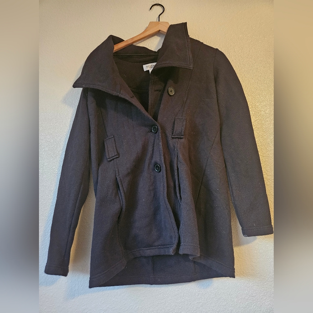 motherhood maternity black coat, small